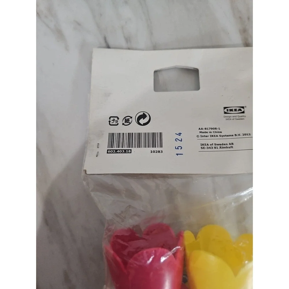 IKEA VAGRAT Flower Themed‎ Stainless Steel Tea Infusers, Set of 2 Pink & Yellow